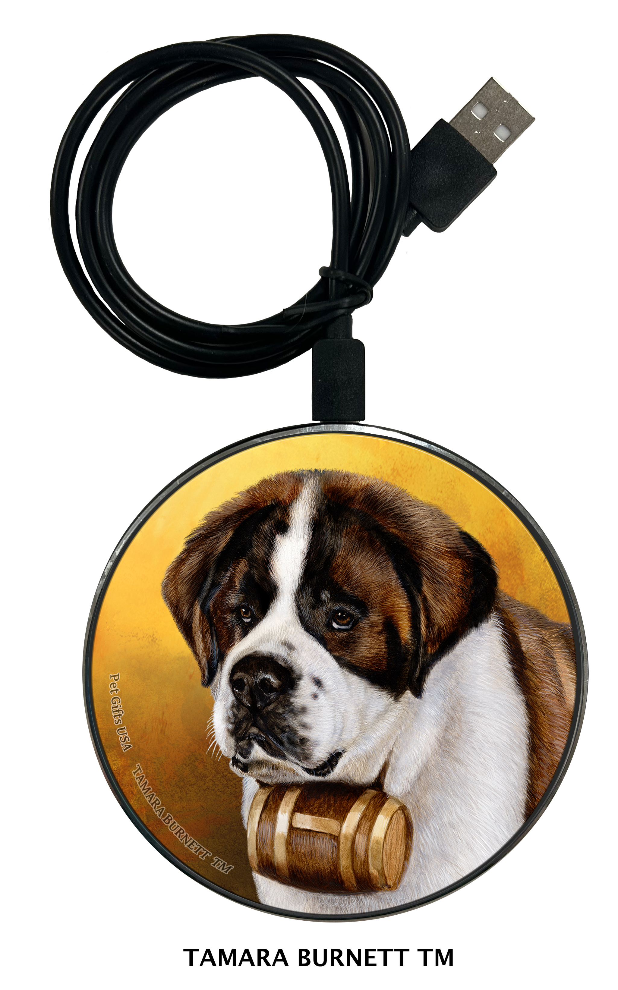 An image of product 29982 - Saint Bernard - Zoomies Phone Charger